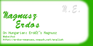 magnusz erdos business card
